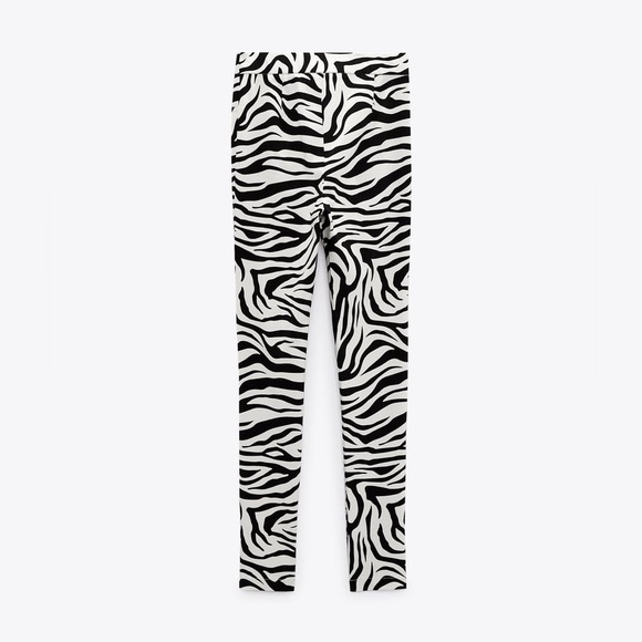 ZARA ANIMAL PRINT LEGGINGS - Picture 8 of 9